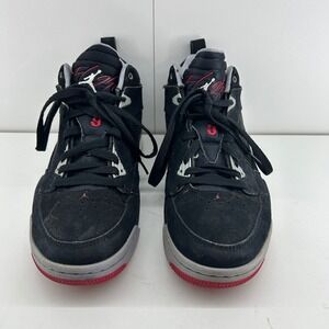 Jordan Basketball Shoes 8.5 Men Casual High Top Sneakers Black Red Gray
